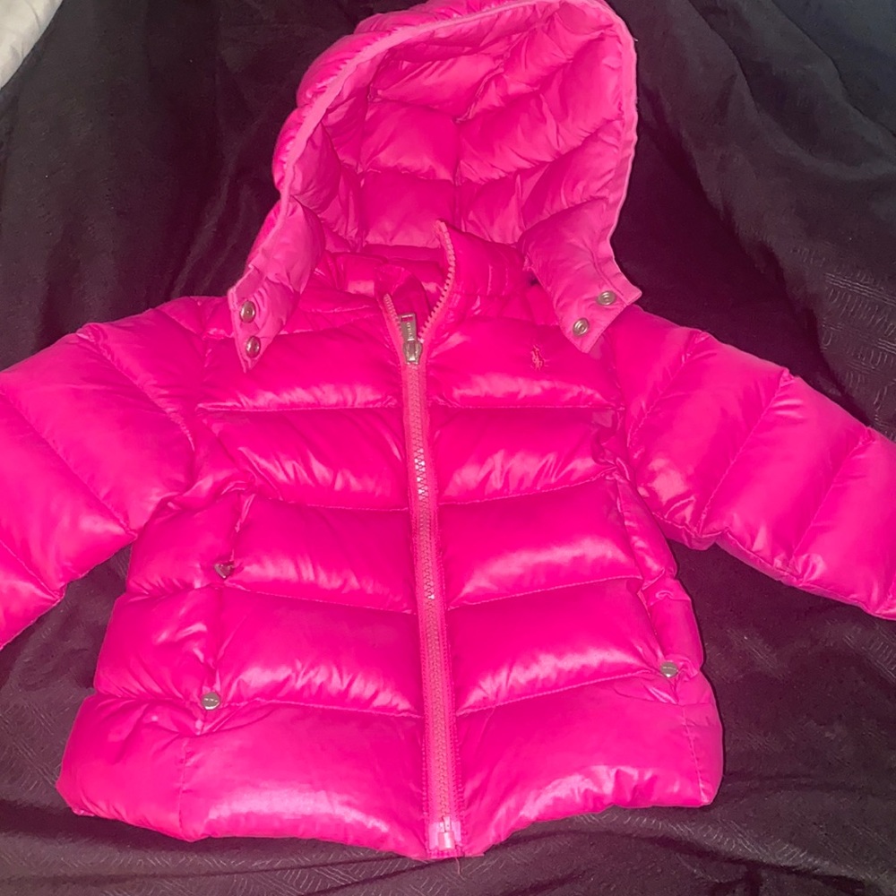 Pink Ralph Lauren bubble jacket